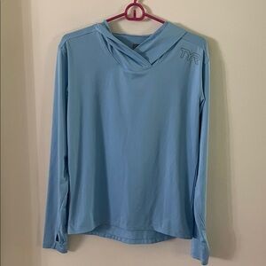 TYR Women's Sky Blue Hoodie Sweatshirt